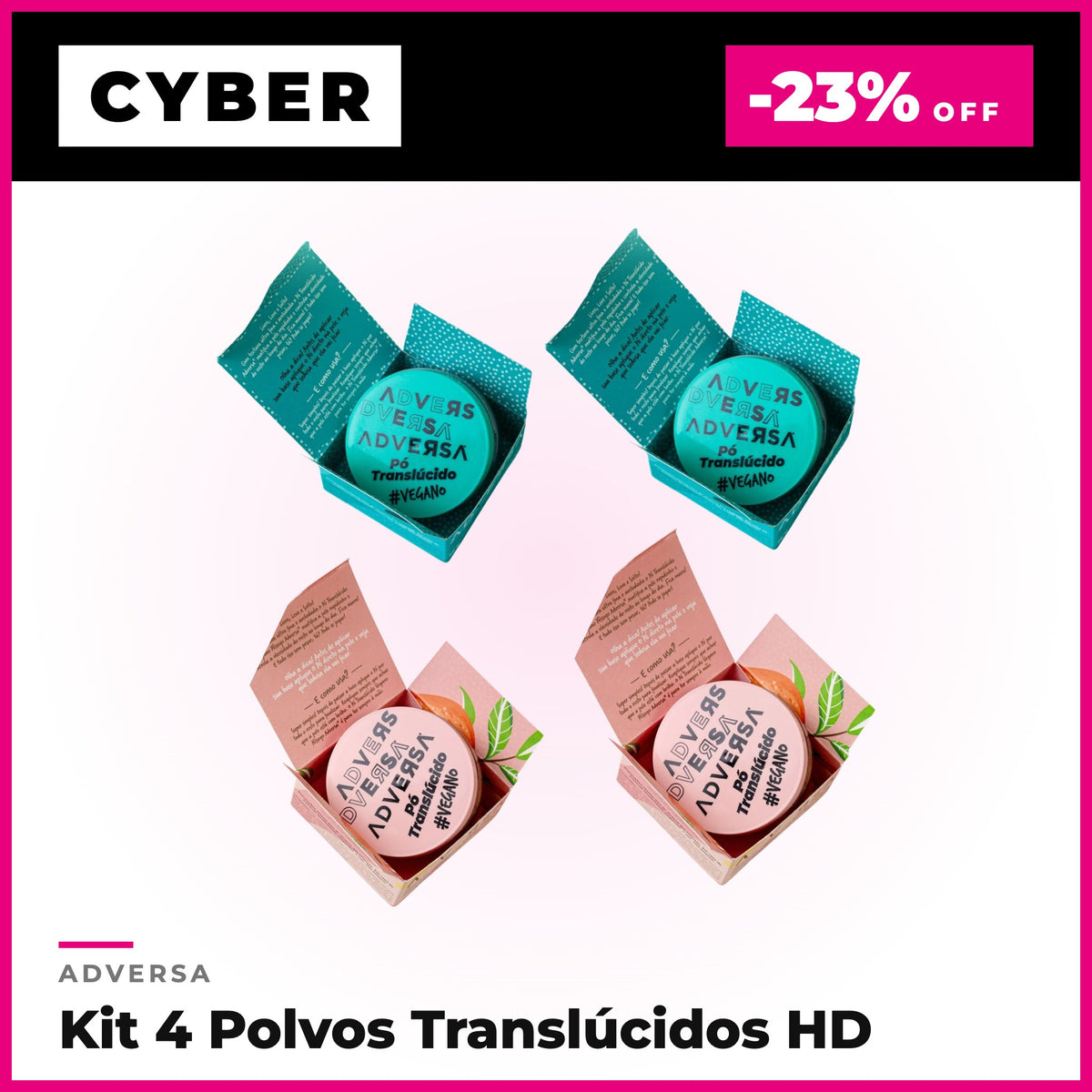 Kit 4 Polvos Translúcidos HD Adversa - Cyber