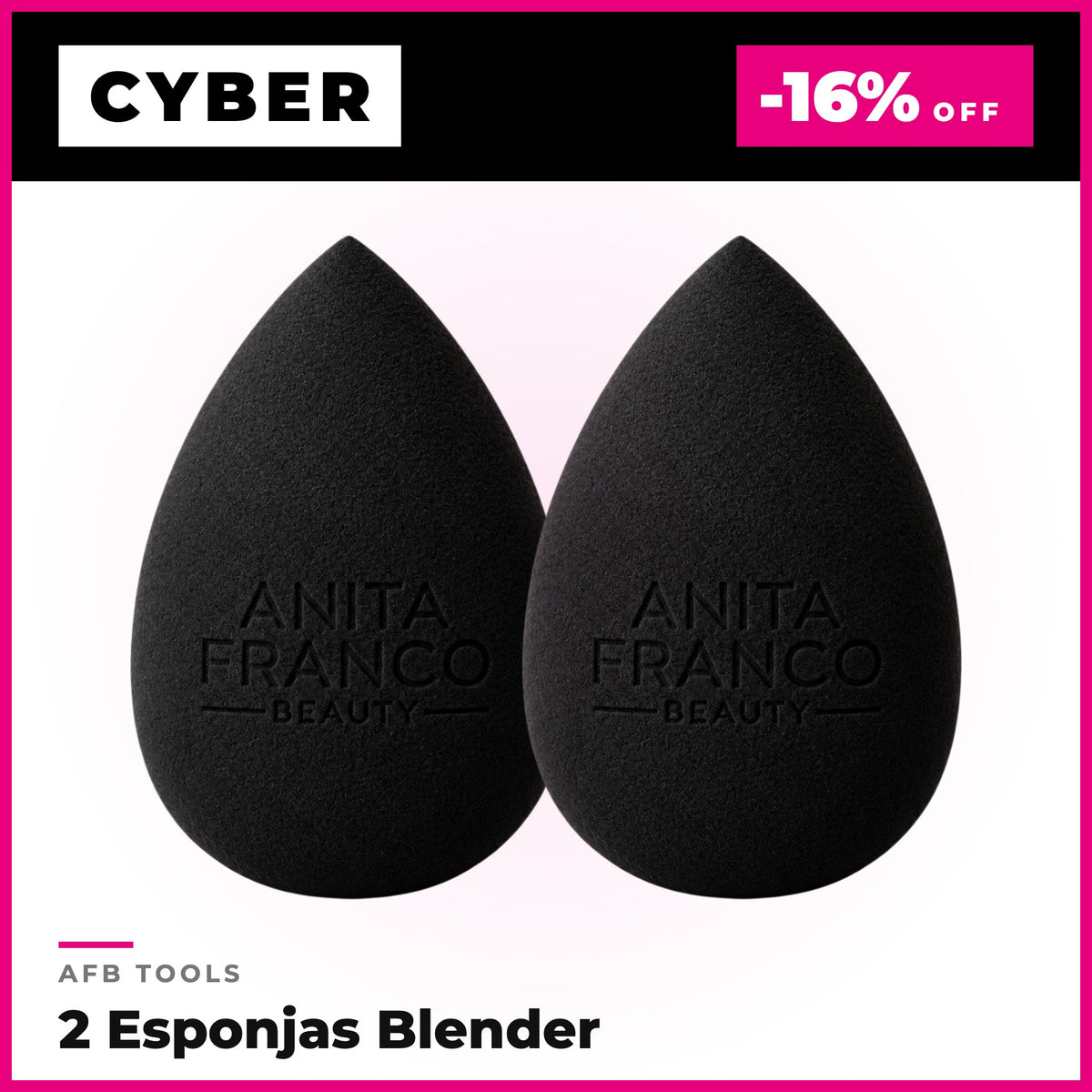 Cyber 2 al 7 octubre - Pack 2 Esponjas Maquillaje Blender AFB TOOLS -17% OFF