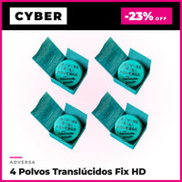 Pack 4 Polvos Translúcidos Fix HD Incoloros Adversa
