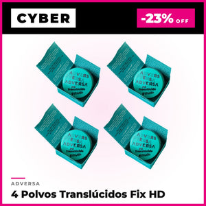 Pack 4 Polvos Translúcidos Fix HD Incoloros Adversa