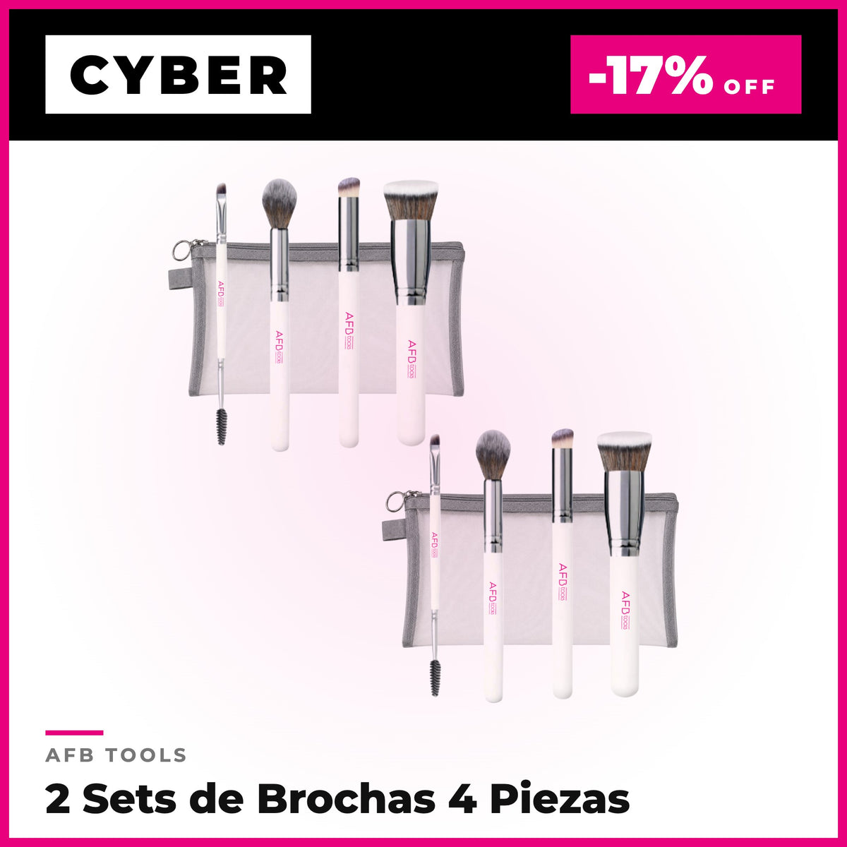 Cyber 2 al 7 octubre - Pack 2 Sets Brochas 4 Piezas AFB Tools -17% OFF