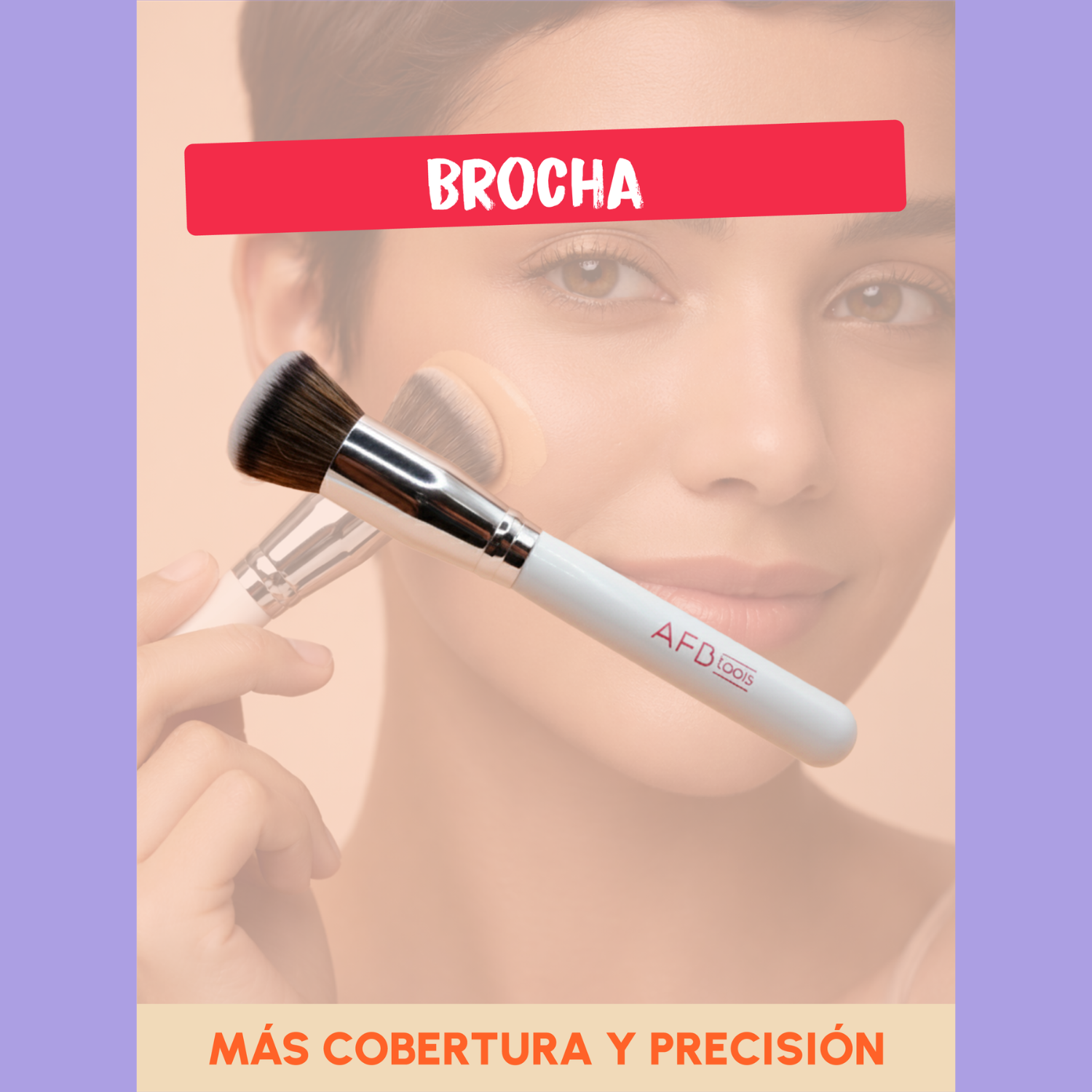 Pack Pinceles Maquillaje Profesional 4 Piezas + 2 Esponjas AFB Tools