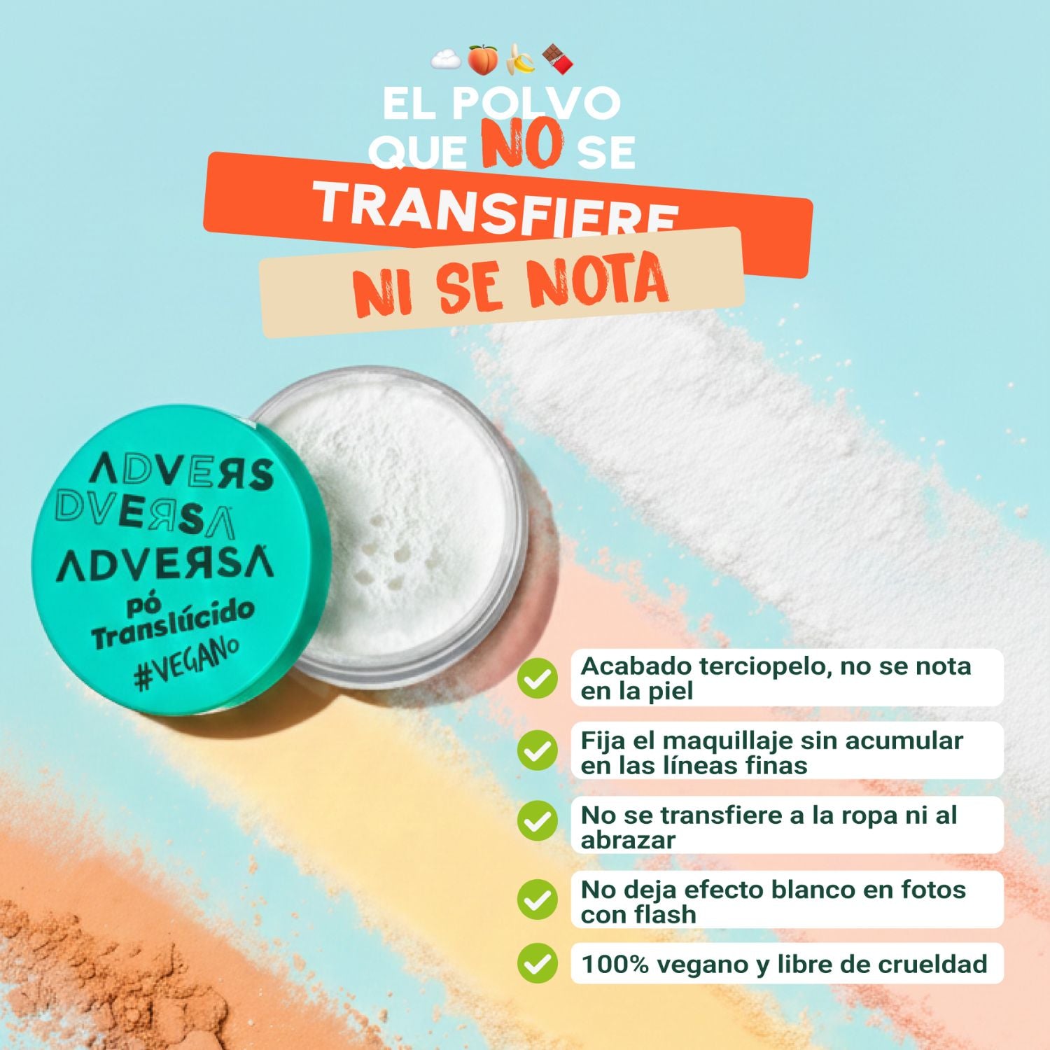 Pack Polvo Anti Brillo HD Incoloro + Chocolate Adversa