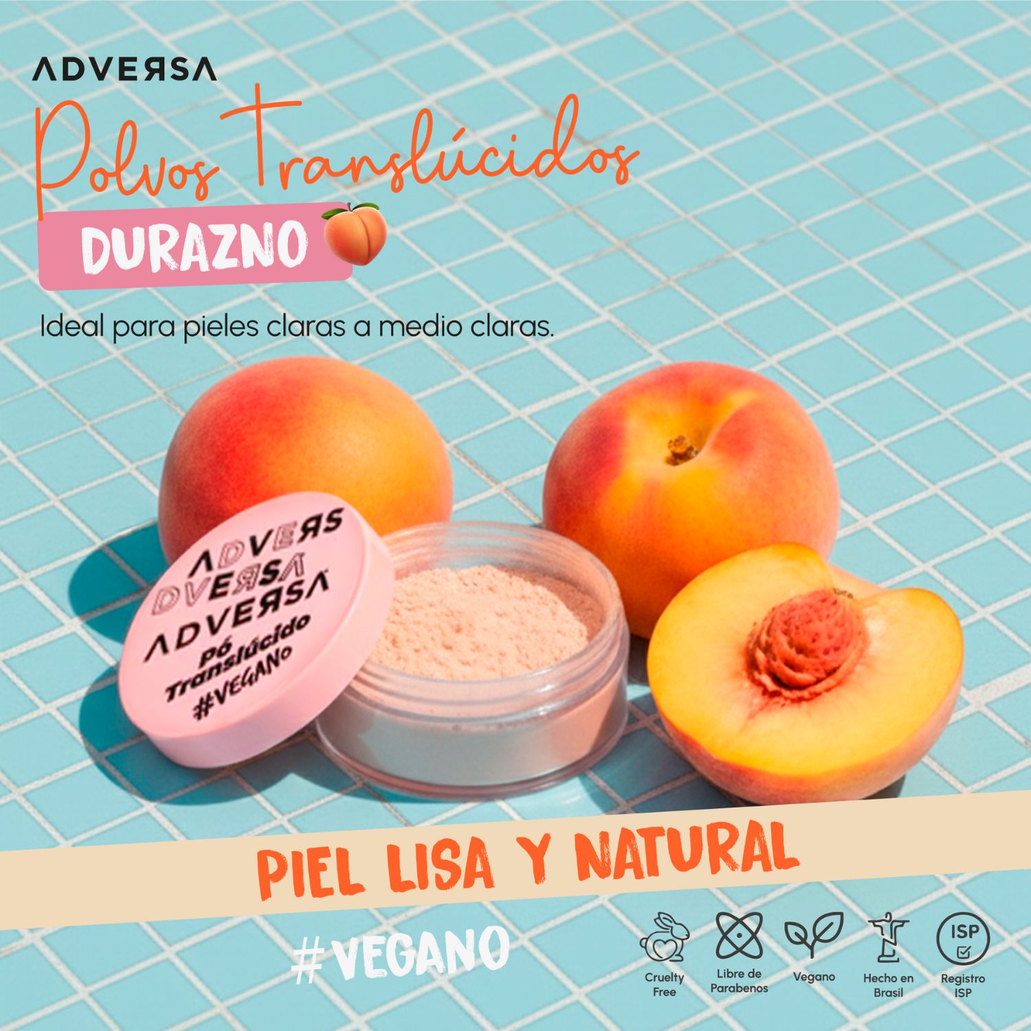 Pack Polvo Translúcido Durazno + Bronzer 3 en 1 Adversa
