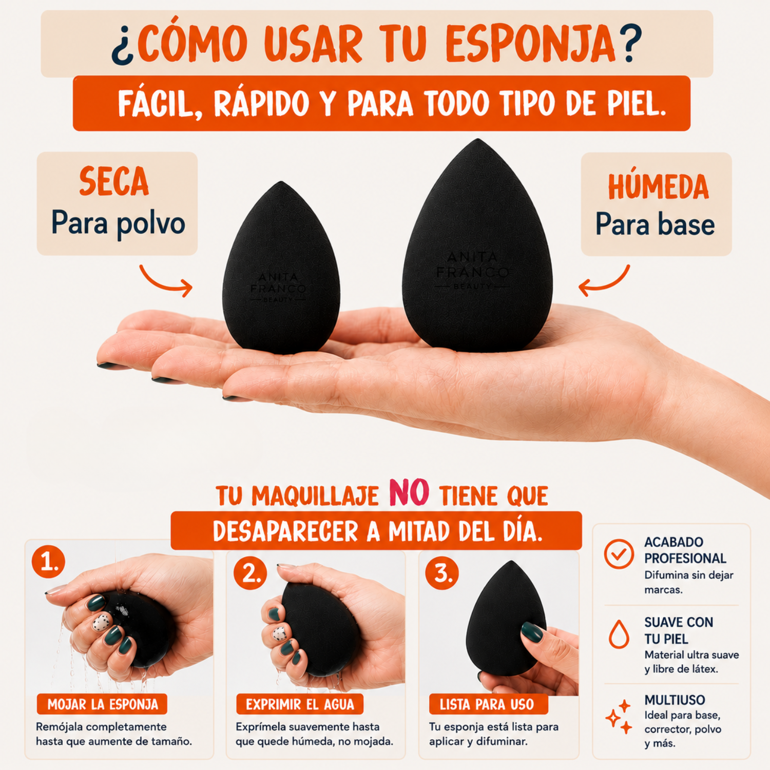 Pack 2 Esponjas Maquillaje Blender AFB TOOLS